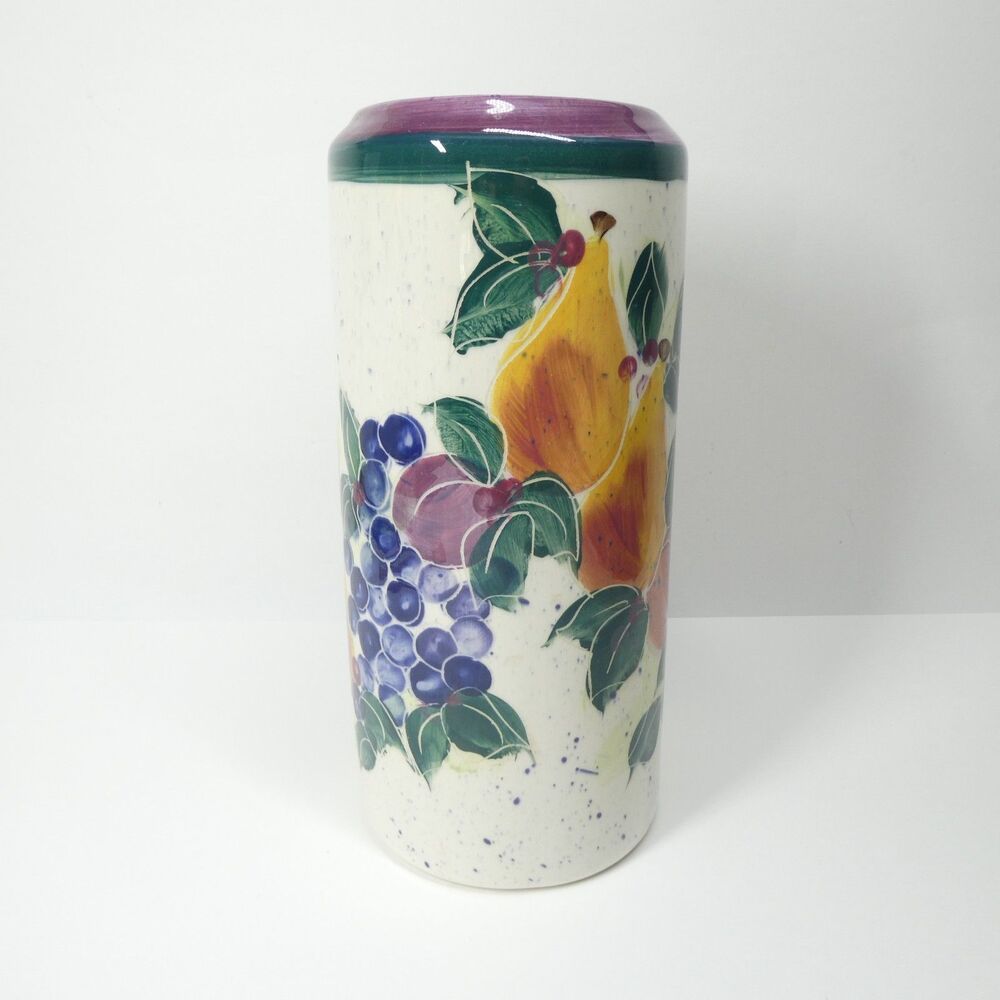 Backsplash White Salmon WA Art Pottery Julie Ueland Utensil Jar 2002 Fruit